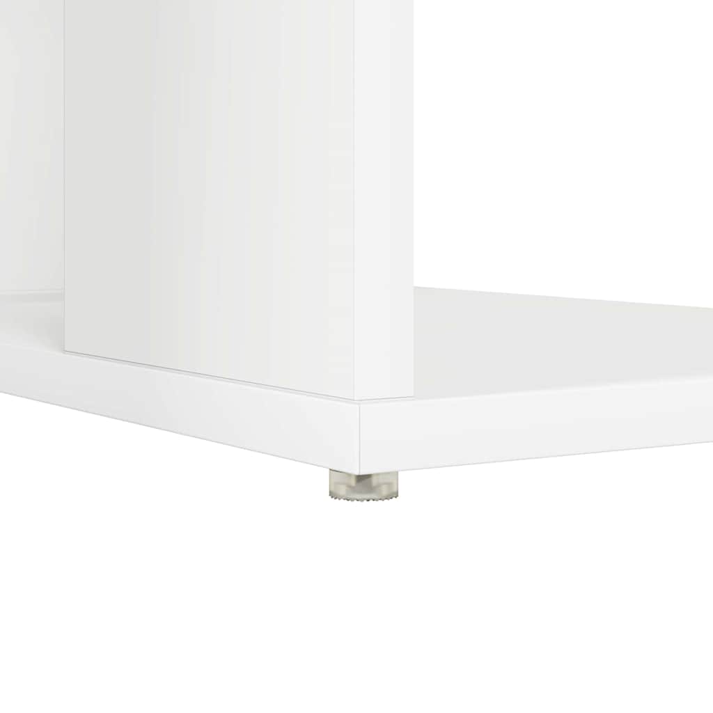 Desk with Shelf White 130 x 50.5 x 75 cm Engineered Wood