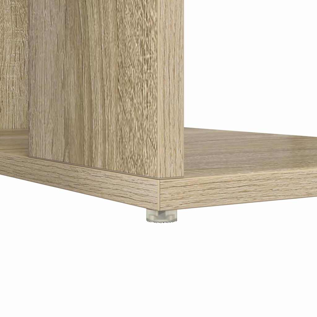 Desk with Shelf Sonoma Oak 130 x 50.5 x 75 cm Engineered Wood