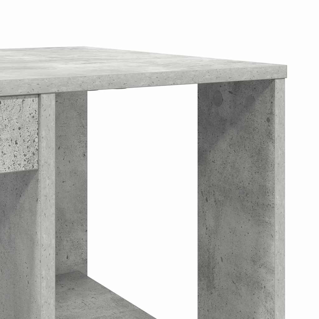 Desk Concrete Grey 130 x 50.5 x 75 cm Engineered Wood
