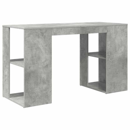 Desk Concrete Grey 130 x 50.5 x 75 cm Engineered Wood