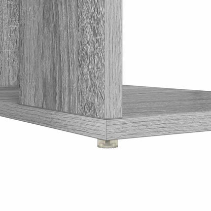 Desk with Shelf Grey Sonoma 130 x 50.5 x 75 cm Engineered Wood