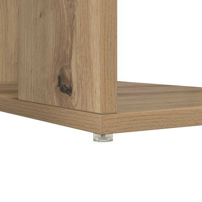 Desk with Shelf Artisan Oak 130 x 50.5 x 75 cm Engineered Wood