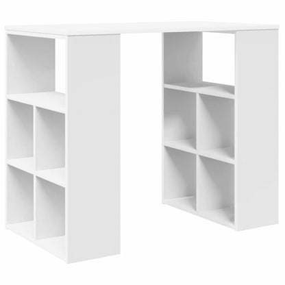 Desk with Shelf White 90 x 50 x 75 cm Engineered Wood