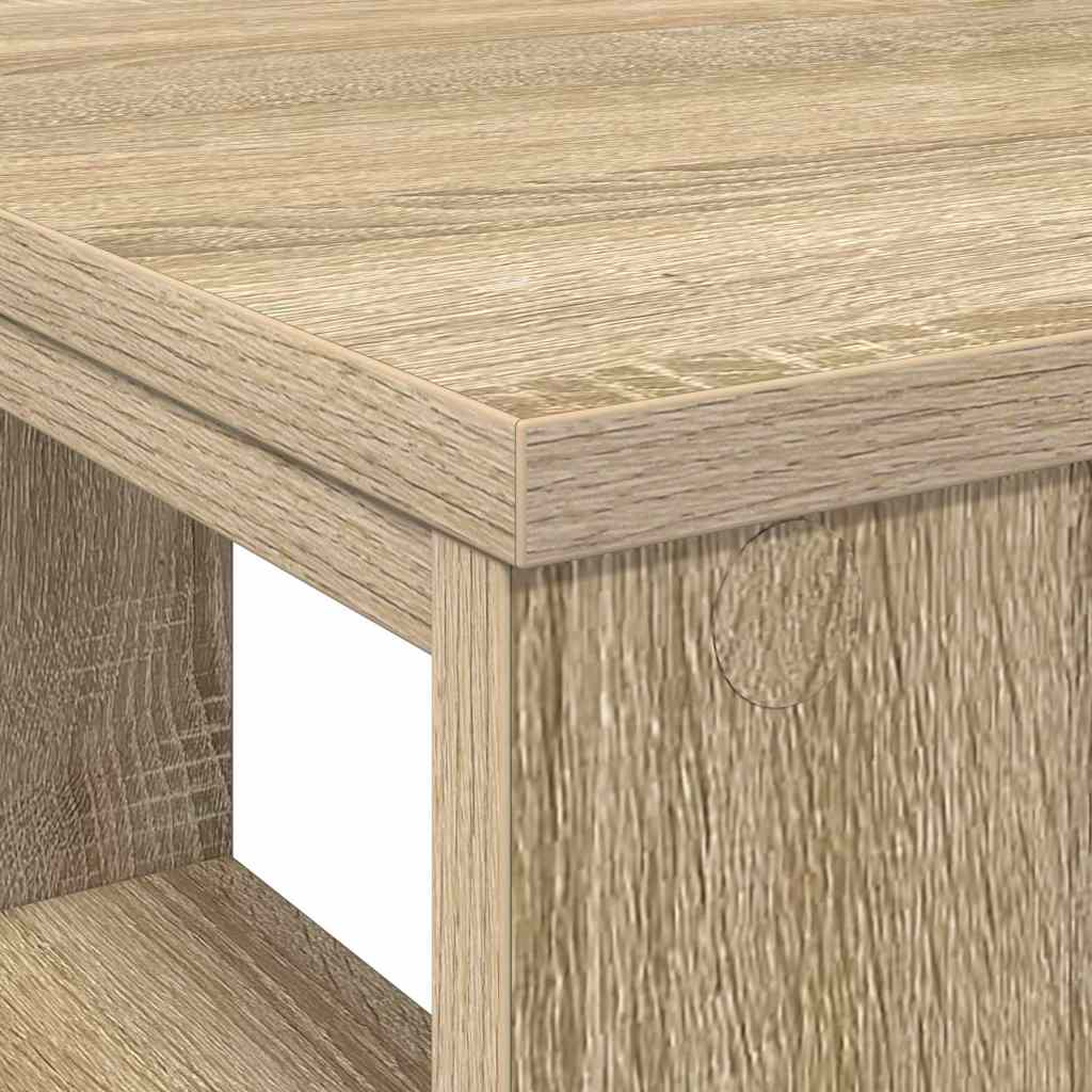 Desk with Shelf Sonoma Oak 90 x 50 x 75 cm Engineered Wood