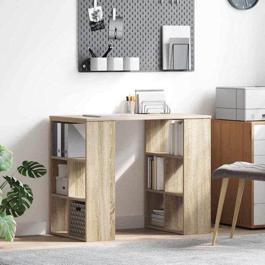 Desk with Shelf Sonoma Oak 90 x 50 x 75 cm Engineered Wood