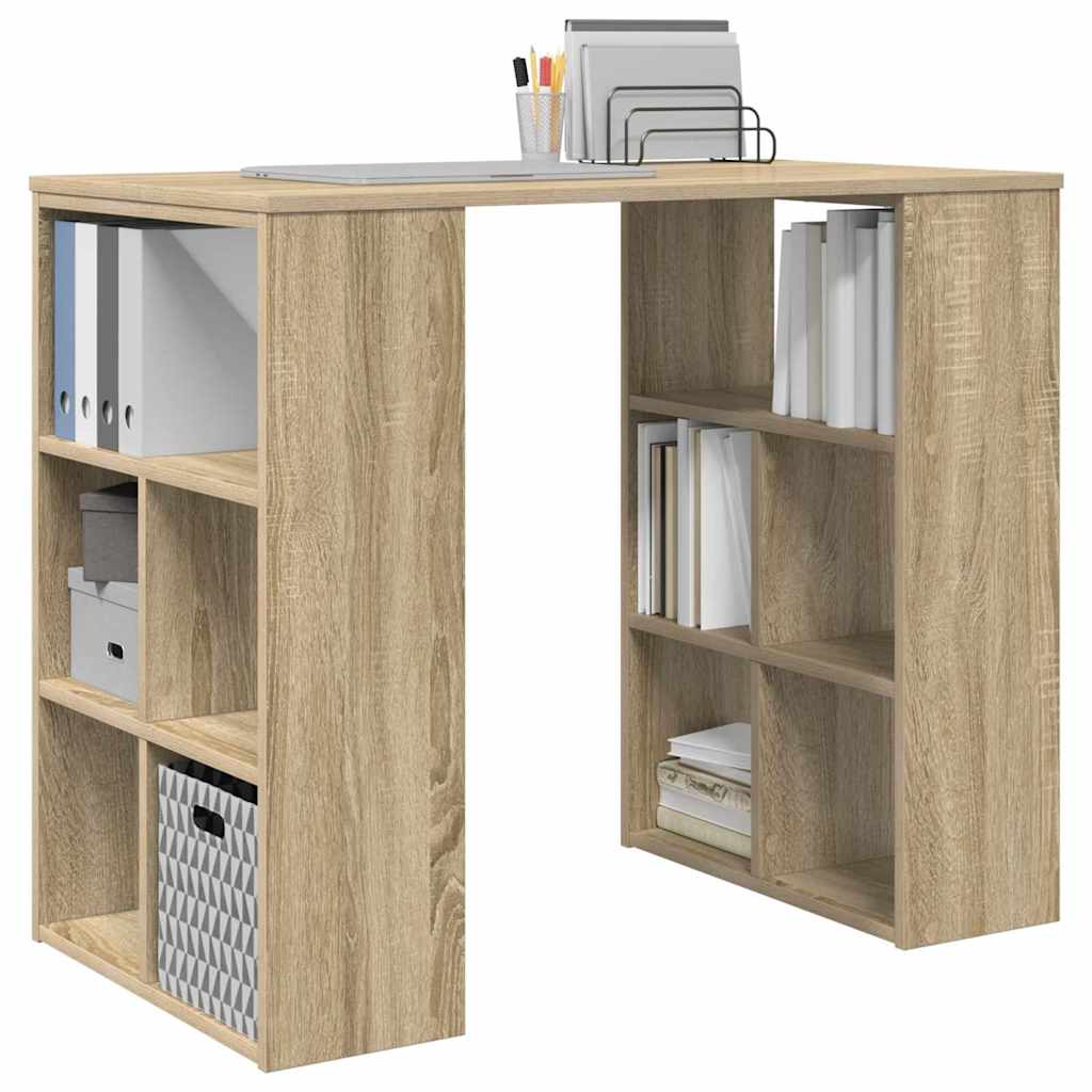 Desk with Shelf Sonoma Oak 90 x 50 x 75 cm Engineered Wood