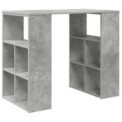 Desk with Shelf Concrete Grey 90 x 50 x 75 cm Engineered Wood