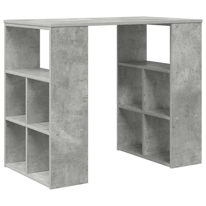 Desk with Shelf Concrete Grey 90 x 50 x 75 cm Engineered Wood