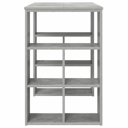 Desk with Shelf Concrete Grey 90 x 50 x 75 cm Engineered Wood