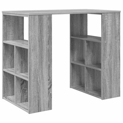 Desk with Shelf Grey Sonoma 90 x 50 x 75 cm Engineered Wood