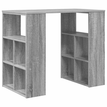 Desk with Shelf Grey Sonoma 90 x 50 x 75 cm Engineered Wood