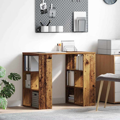 Desk with Shelf Old Wood 90 x 50 x 75 cm Engineered Wood