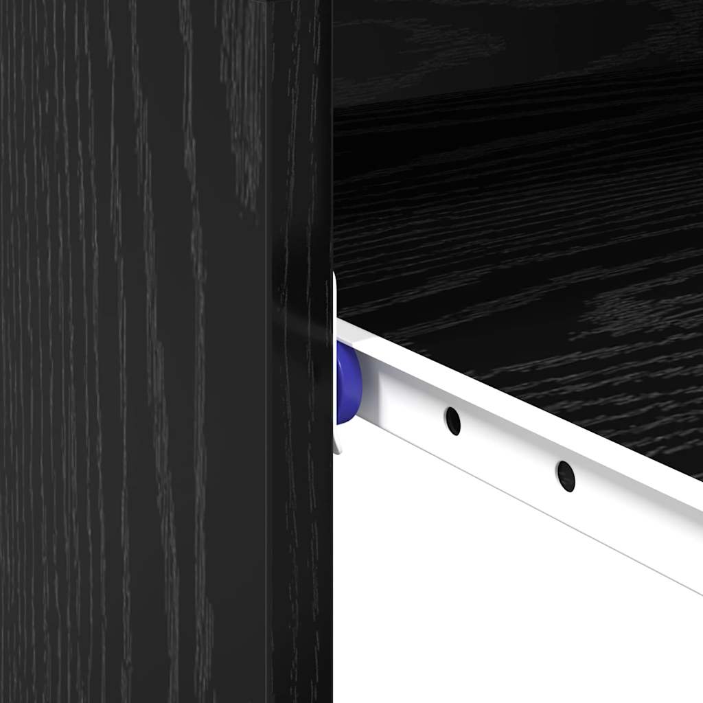 Desk with Drawer Black Oak 77.5 x 43 x 79 cm Engineered Wood