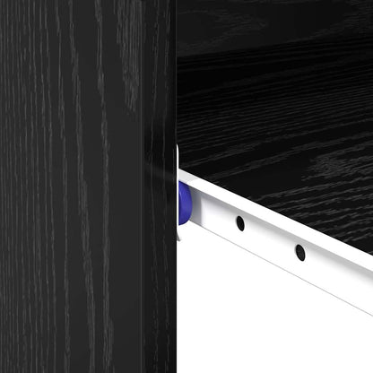 Desk with Drawer Black Oak 77.5 x 43 x 79 cm Engineered Wood