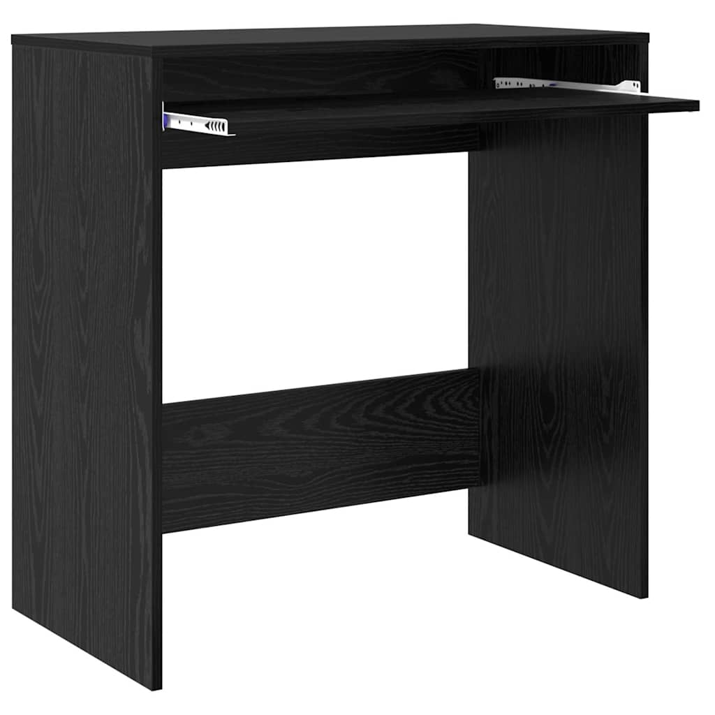 Desk with Drawer Black Oak 77.5 x 43 x 79 cm Engineered Wood