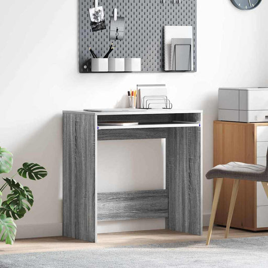 Desk with Drawer Grey Sonoma 77.5 x 43 x 79 cm Engineered Wood