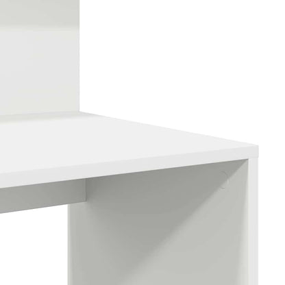 Desk with Shelf White 90 x 48 x 101.5 cm Engineered Wood