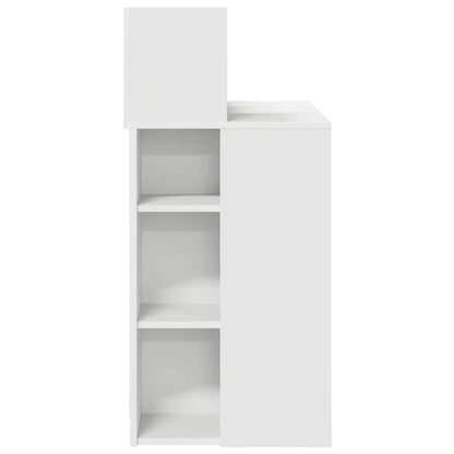 Desk with Shelf White 90 x 48 x 101.5 cm Engineered Wood