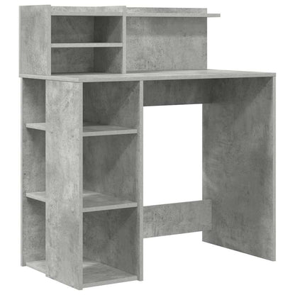 Desk Concrete Grey 90 x 48 x 101.5 cm Engineered Wood