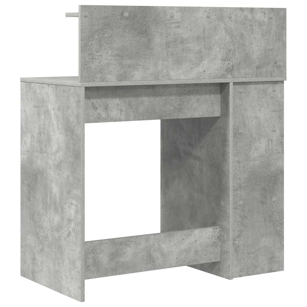 Desk Concrete Grey 90 x 48 x 101.5 cm Engineered Wood
