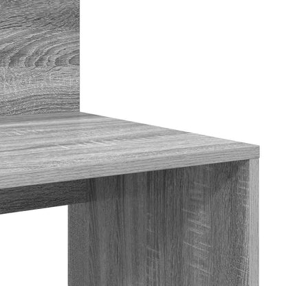 Desk with Shelf Grey Sonoma 90 x 48 x 101.5 cm Engineered Wood