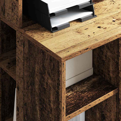 Desk with Shelf Old Wood 90 x 48 x 101.5 cm Engineered Wood