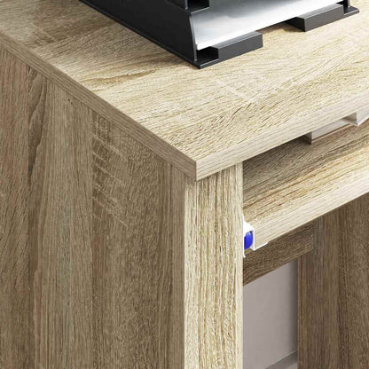 Desk with Wheels Sonoma Oak 91 x 50 x 77 cm Engineered Wood