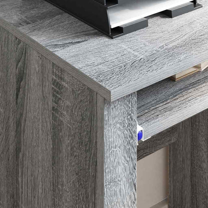 Desk with Wheels Grey Sonoma 91 x 50 x 77 cm Engineered Wood