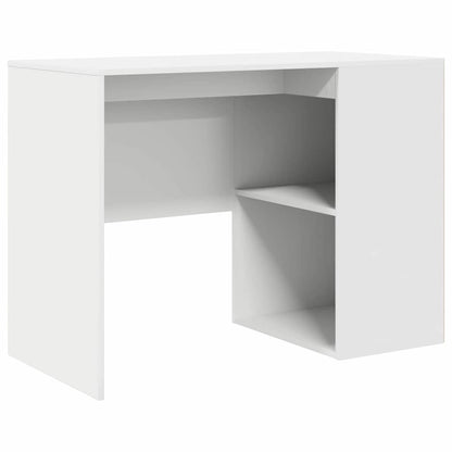 Desk with Shelf White 102 x 50 x 75 cm Engineered Wood