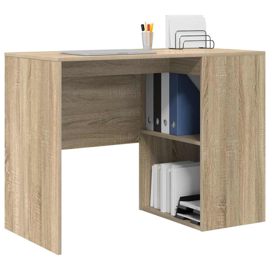 Desk with Shelf Sonoma Oak 102 x 50 x 75 cm Engineered Wood