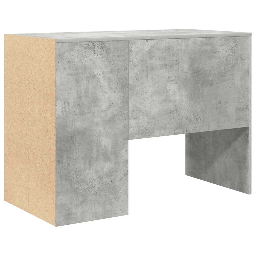 Desk with Shelf Concrete Grey 102 x 50 x 75 cm Engineered Wood