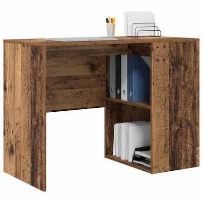 Desk with Shelf Old Wood 102 x 50 x 75 cm Engineered Wood