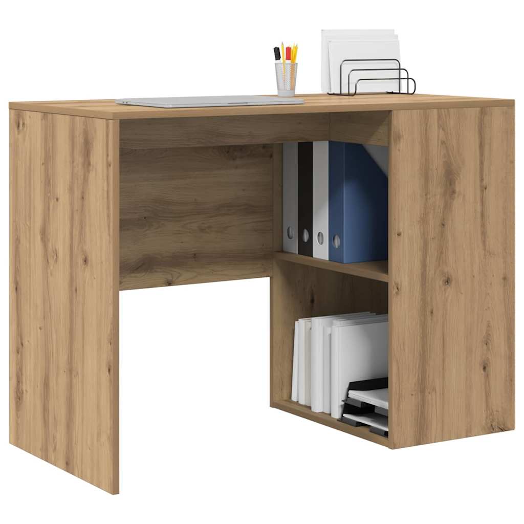 Desk with Shelf Artisan Oak 102 x 50 x 75 cm Engineered Wood