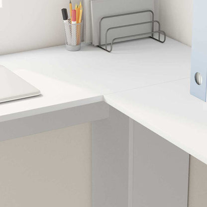 Corner Desk White 140 x 113.5 x 75 cm Engineered Wood