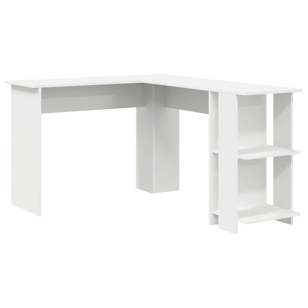 Corner Desk White 140 x 113.5 x 75 cm Engineered Wood