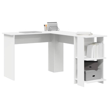 Corner Desk White 140 x 113.5 x 75 cm Engineered Wood