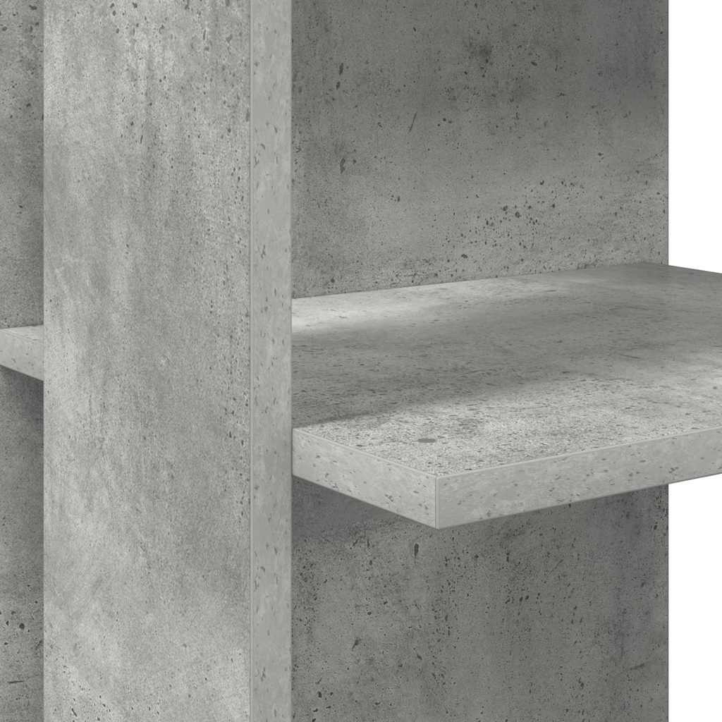 Corner Desk with Storage Concrete grey 140 x 113.5 x 75 cm