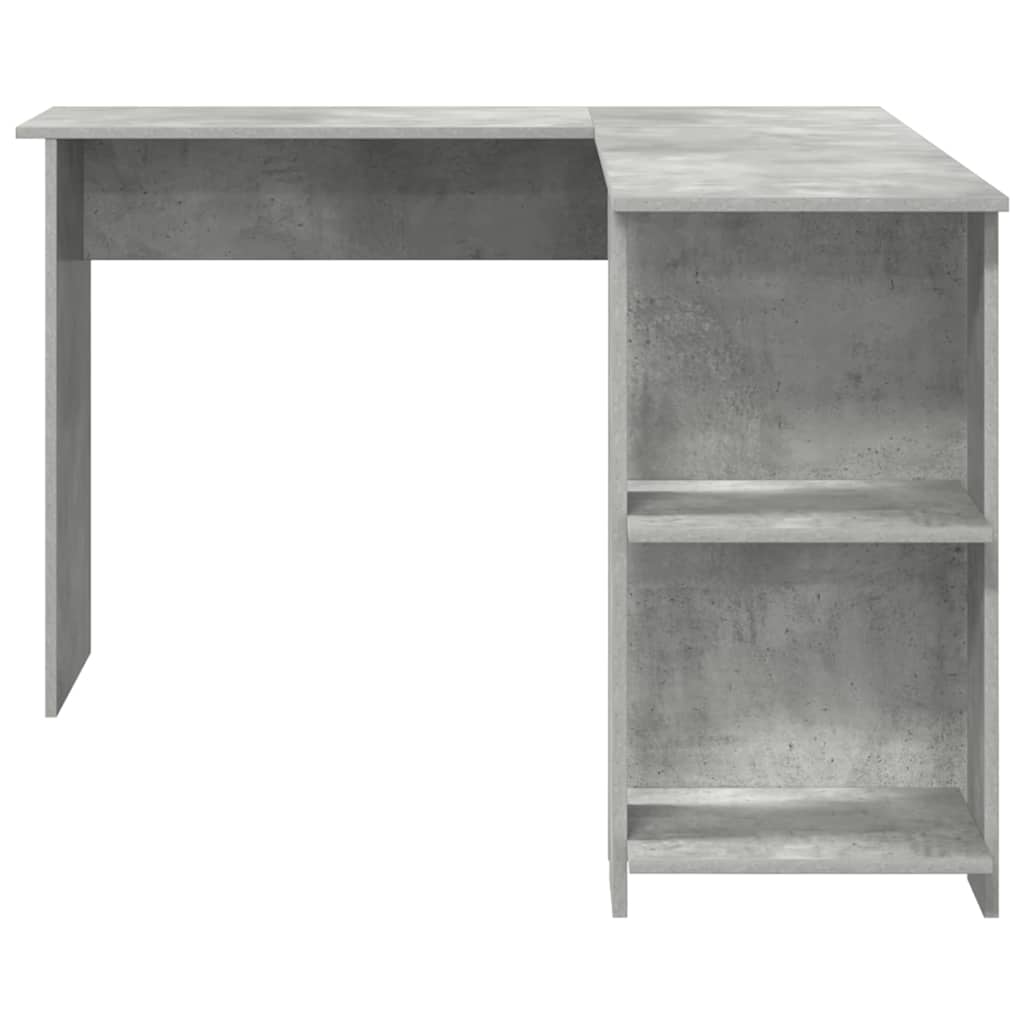 Corner Desk with Storage Concrete grey 140 x 113.5 x 75 cm
