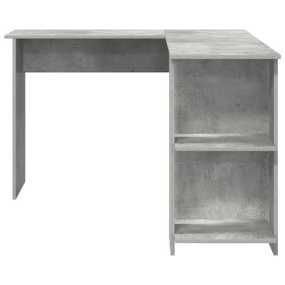 Corner Desk with Storage Concrete grey 140 x 113.5 x 75 cm