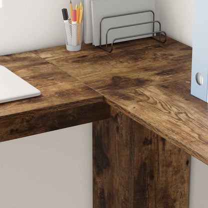 Corner Desk Smoked Oak 140 x 113.5 x 75 cm Engineered Wood