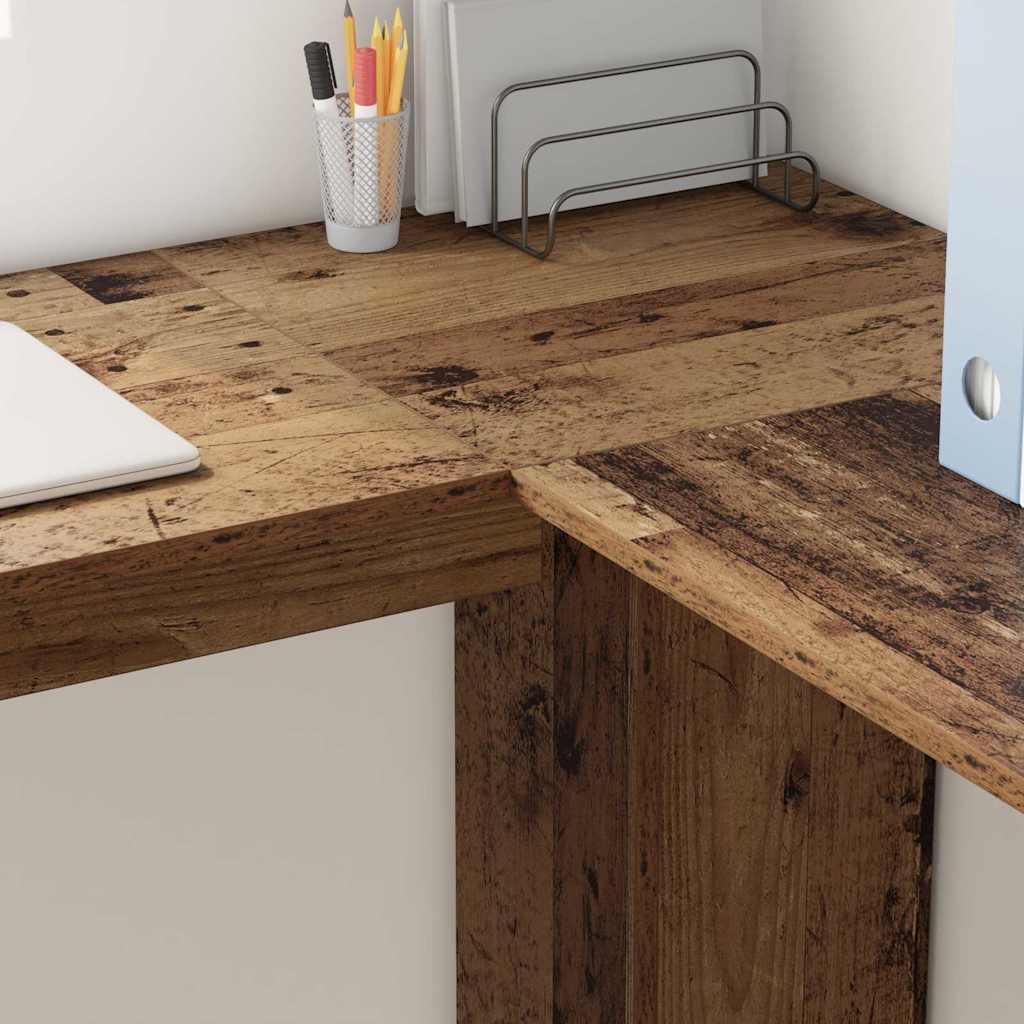 Corner Desk Old Wood 140 x 113.5 x 75 cm Engineered Wood