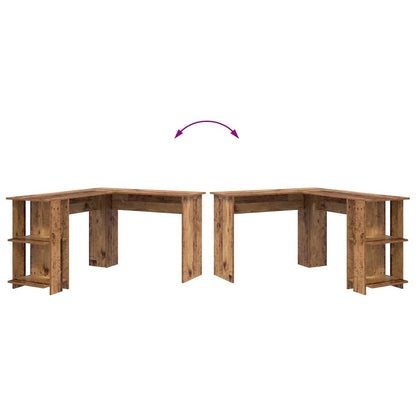 Corner Desk Old Wood 140 x 113.5 x 75 cm Engineered Wood