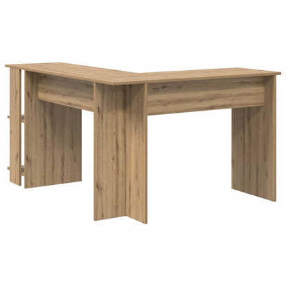 Corner Desk with Storage Artisan oak 140 x 113.5 x 75 cm
