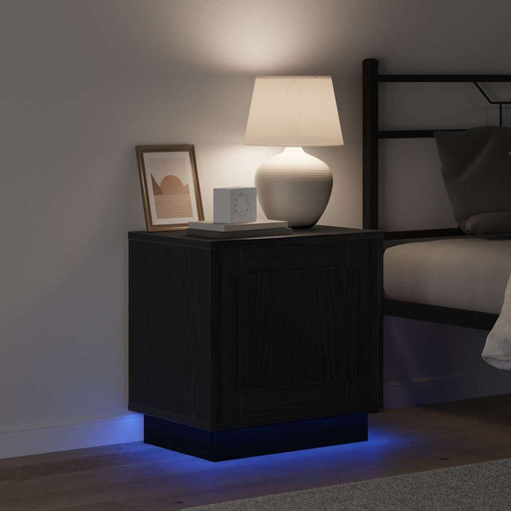Bedside Cabinet 2 pcs Black 44 x 34.5 x 45 cm Engineered wood