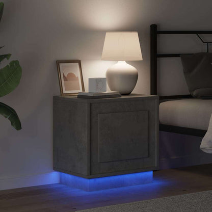 Bedside Cabinet with 2 pcs Concrete grey 44 x 34.5 x 45 cm
