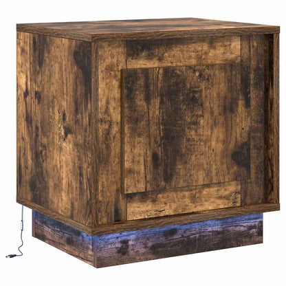 Bedside Cabinet Smoked Oak 44 x 34.5 x 45 cm Engineered wood
