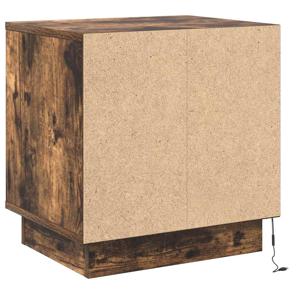 Bedside Cabinet Smoked Oak 44 x 34.5 x 45 cm Engineered wood