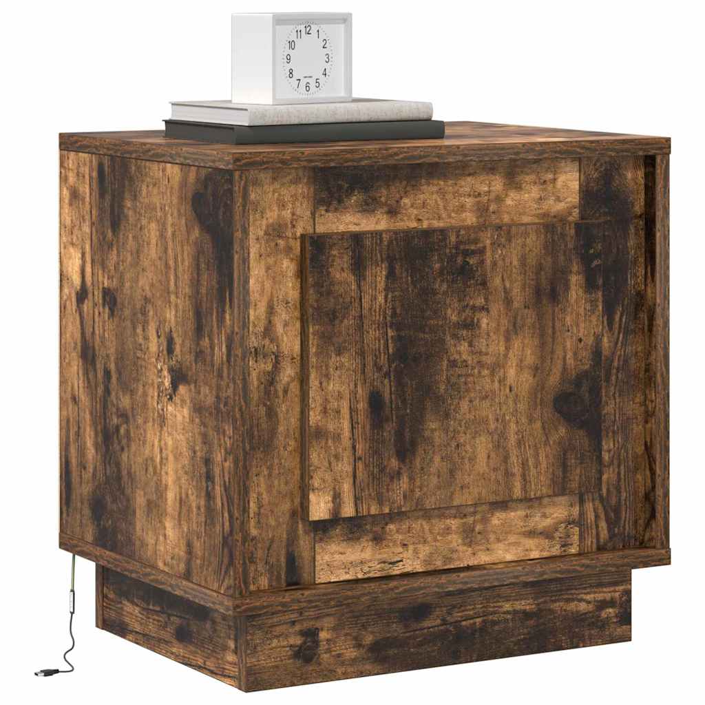 Bedside Cabinet Smoked Oak 44 x 34.5 x 45 cm Engineered wood