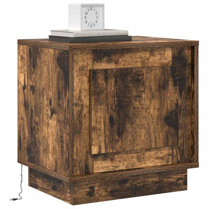 Bedside Cabinet Smoked Oak 44 x 34.5 x 45 cm Engineered wood