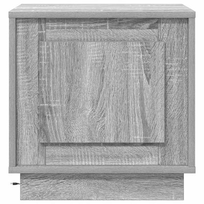 Bedside Cabinet with Grey 44 x 34.5 x 45 cm Engineered wood